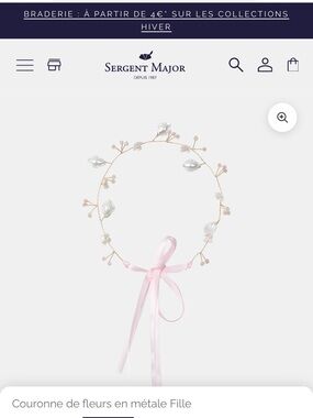 Delicate Pink Ribbon Floral Headband - Sergent Major